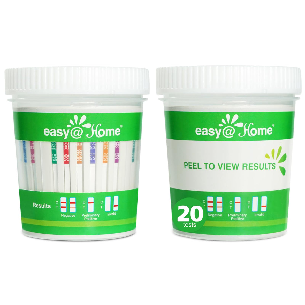 Front view of Easy@Home Drug Test Cup Kit