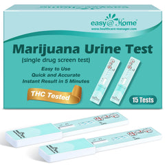 Easy@Home Marijuana Urine Drug Test Kit 15-Pack box and components