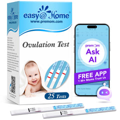 Easy@Home 25-pack ovulation test strips with packaging