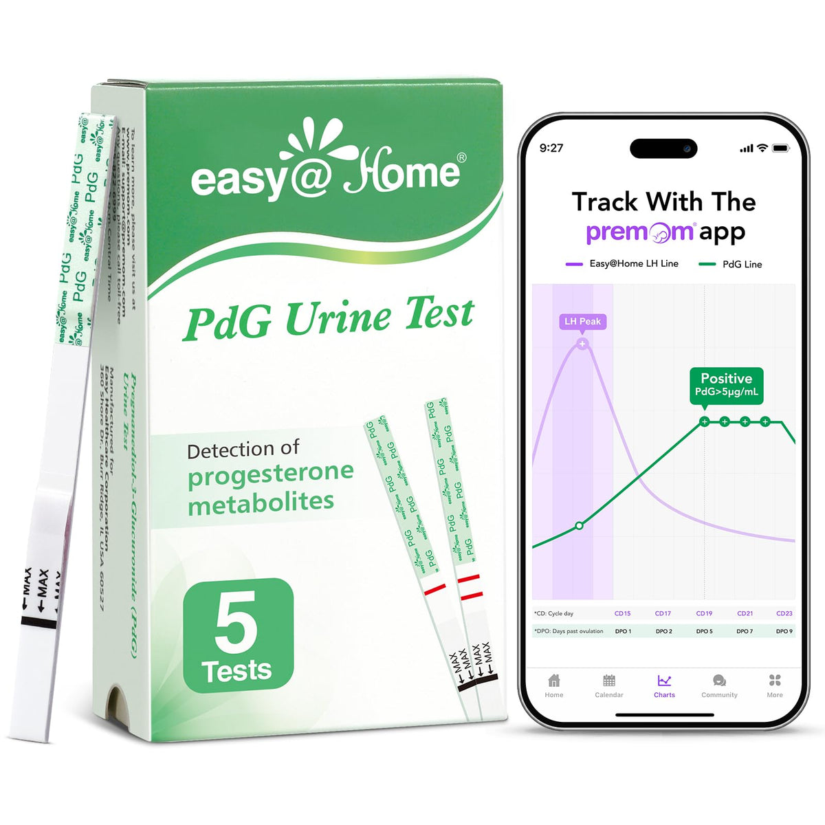 Easy@Home PdG strip 5-pack packaging