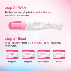 Box of Easy@Home pregnancy test sticks with branding