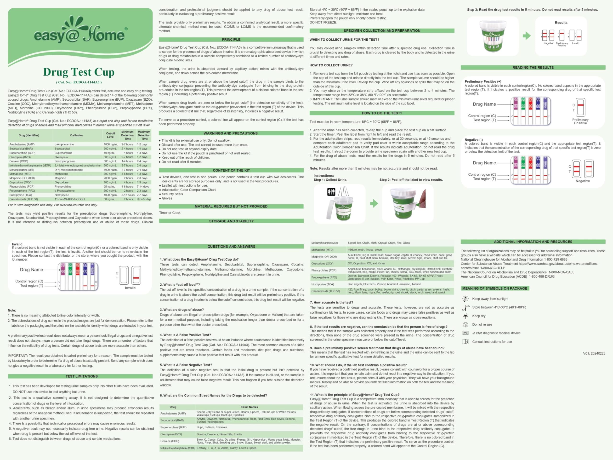 Box and packaging of the Easy@Home home drug test kit