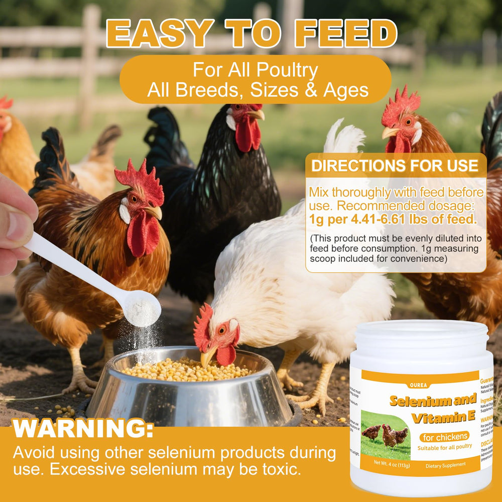 Fine powder easily mixed into chicken feed