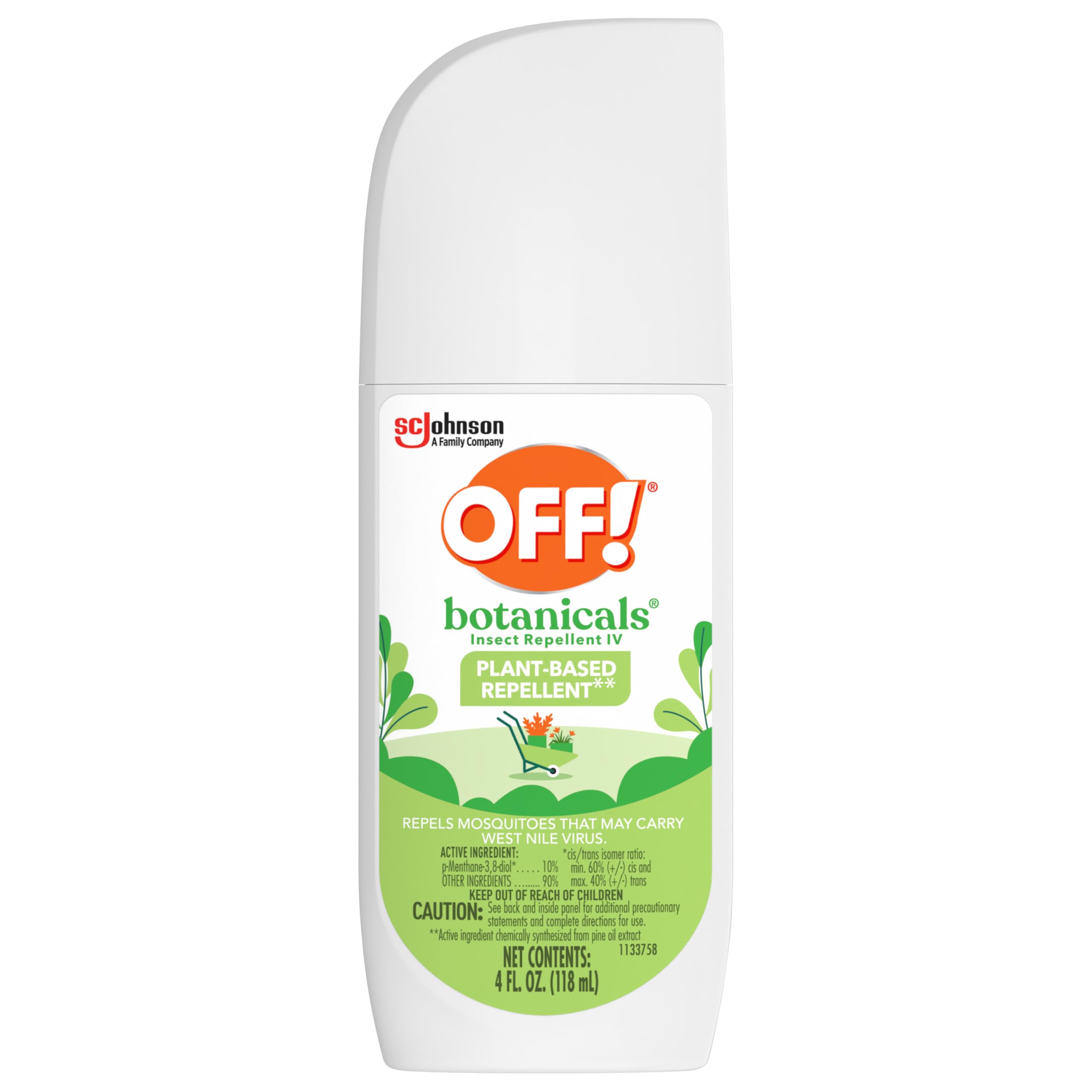 Easy-spray pump lets you apply OFF! Botanicals without stopping activities.