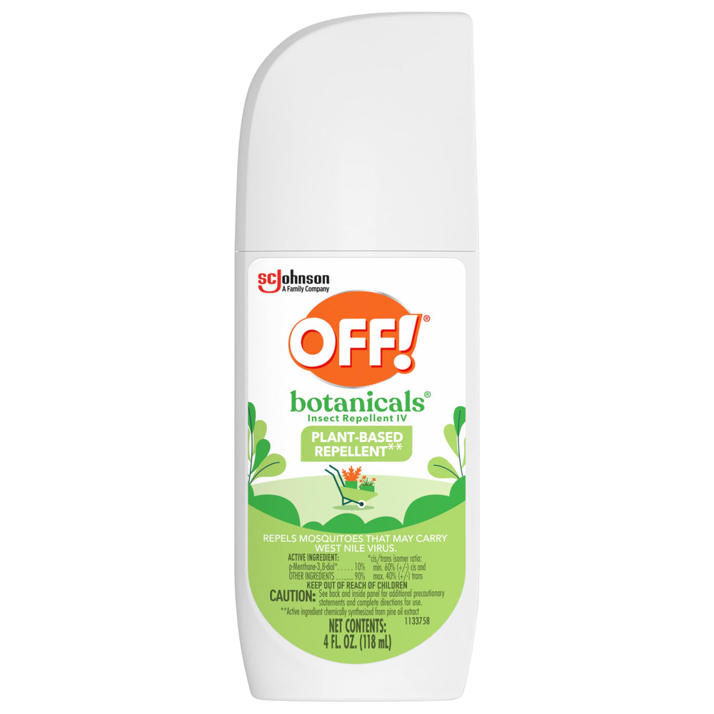 Easy-spray pump lets you apply OFF! Botanicals without stopping activities.