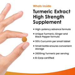 Small easy-to-swallow turmeric tablets