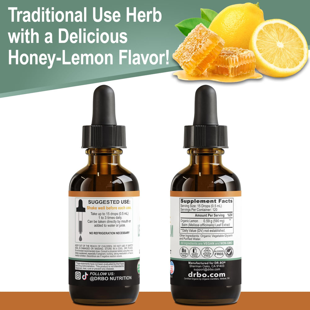 Easy-to-use lemon balm drops for kids and adults