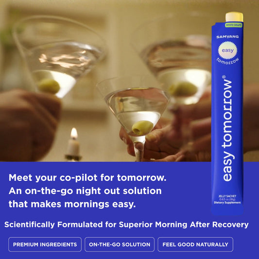 EASY TOMORROW jelly stick after drinking with glass to support morning freshness