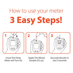 Easy Touch glucose test strips ready for forearm testing for flexible options.