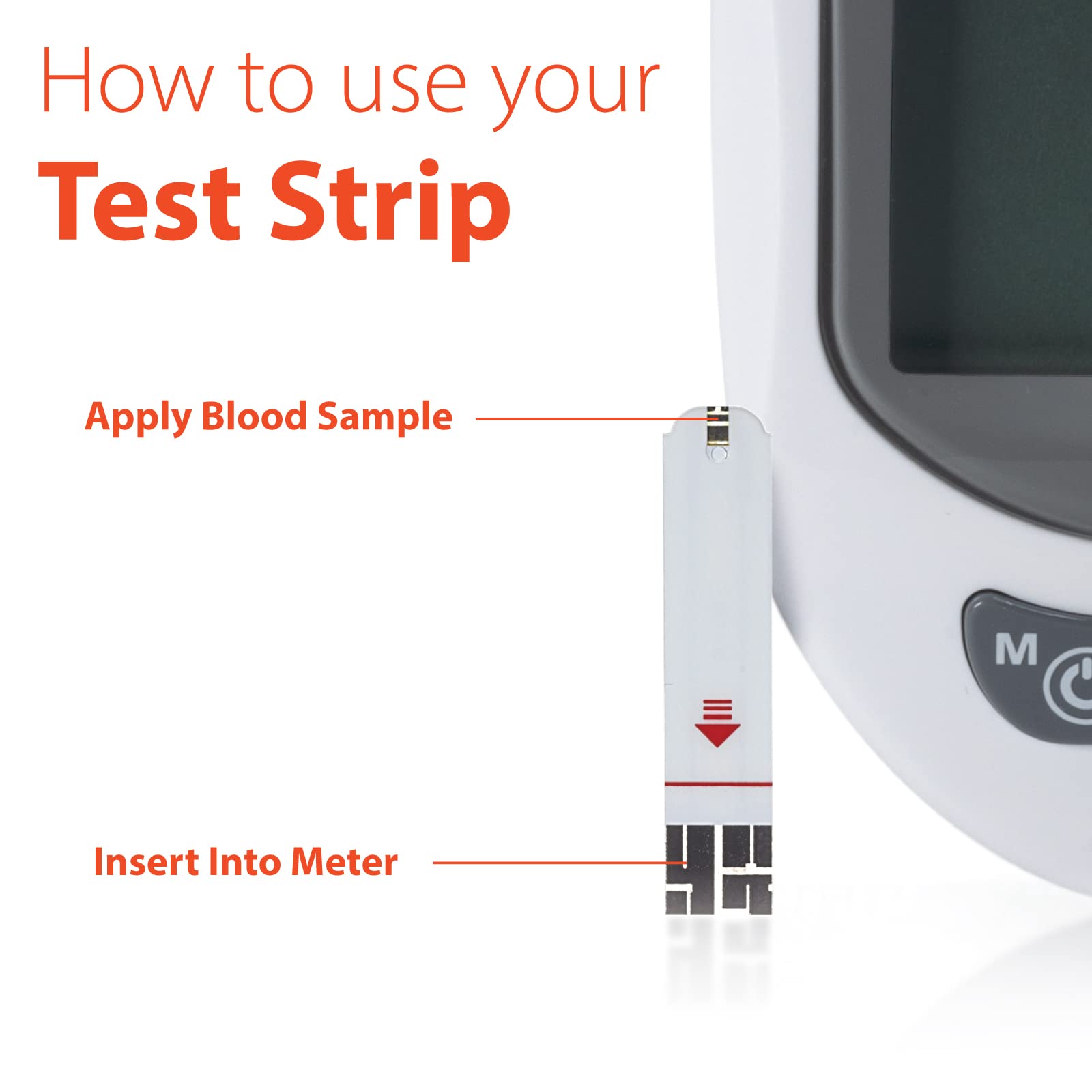 Easy Touch glucose test strips being used on palms for comfortable testing.