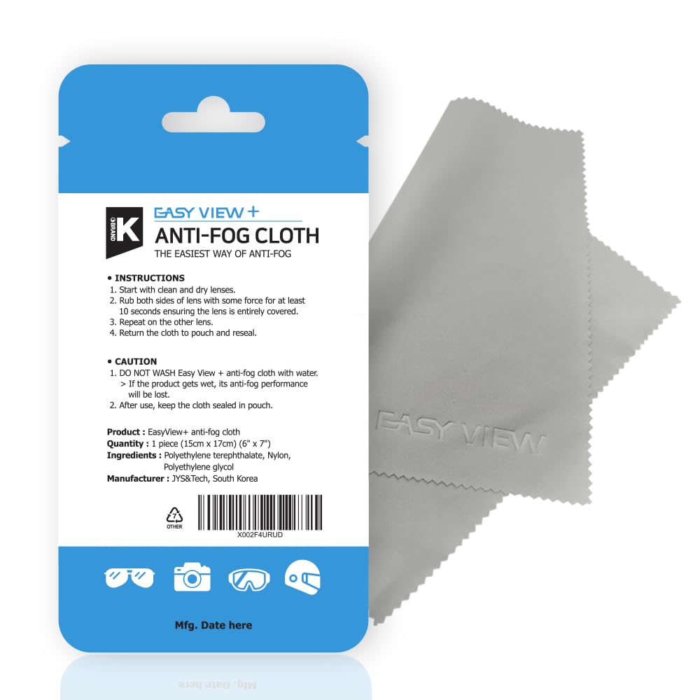 Camera lens cleaned with EASY VIEW+ anti-fog microfiber cloth