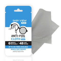 Clear glasses with EASY VIEW+ anti-fog microfiber cloth