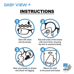 Motorcycle helmet visor cleaned with EASY VIEW+ anti-fog cloth