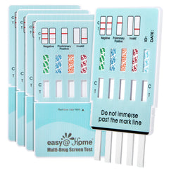 Easy@Home 5-Panel Urine Drug Test Kit 5 Pack packaging