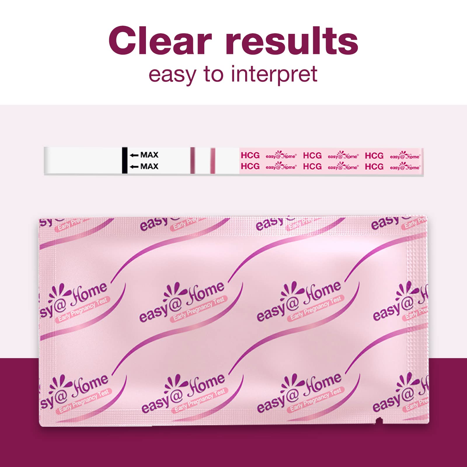 Bulk 60-count Easy@Home pregnancy test strips product display