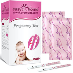Easy@Home 20-pack pregnancy test strips front view
