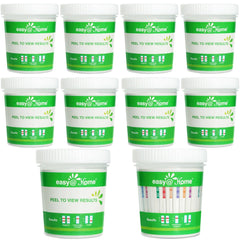 Easy@Home Drug Test Cup packaging and 10-pack bundle