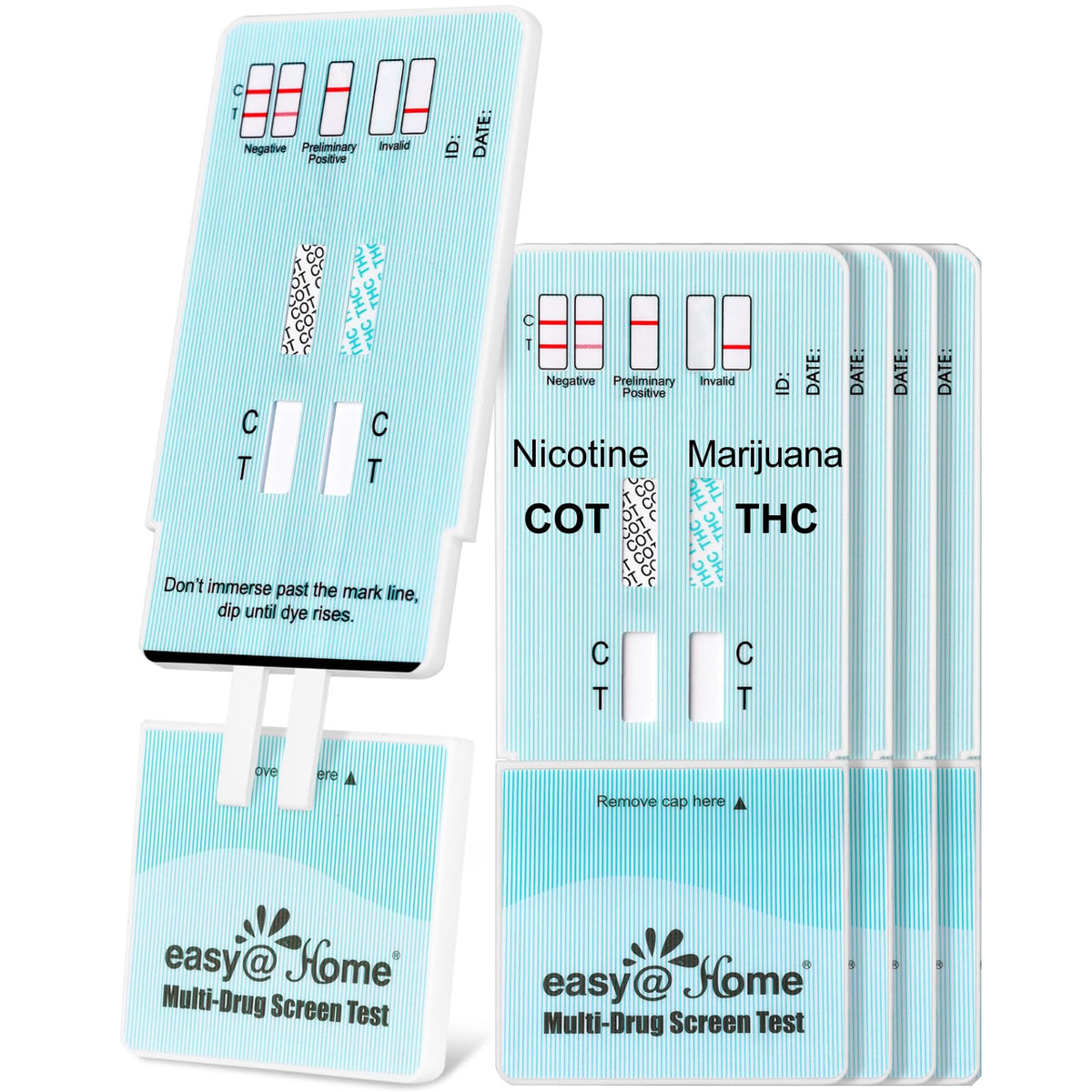 Easy@Home 5-pack drug test kit packaging