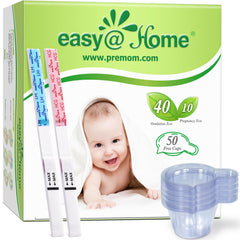 Easy@Home Ovulation & Pregnancy Test Kit – 40 LH strips and 10 HCG tests