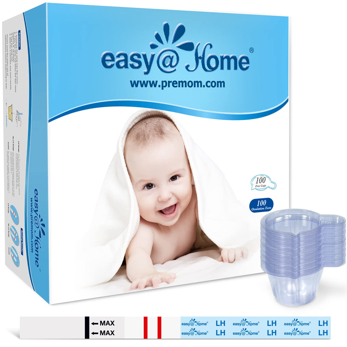 Easy@Home Ovulation test strips 100-pack box