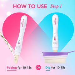 Two lines indicating pregnancy on the test