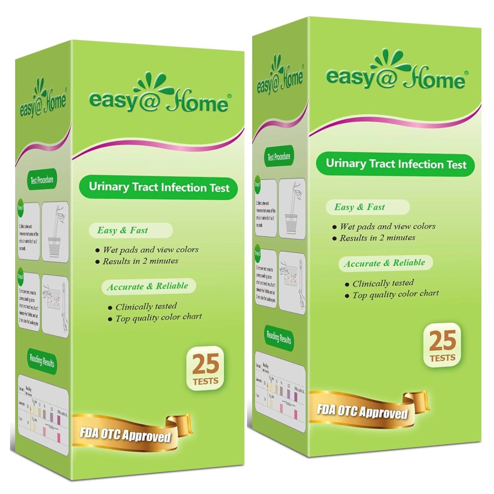 Easy@Home UTI 50-count strips packaging