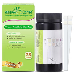 Easy@Home UTI test strips packaging showing 25 tests