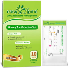 Easy@Home UTI Test Strips 10-Pouch packaging