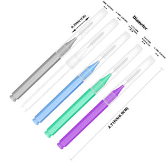 Pink color braces brush head for cleaning between teeth