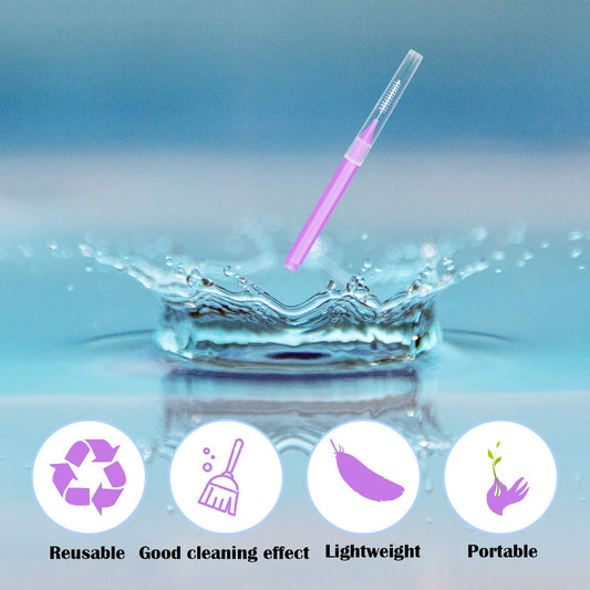 Interdental brush toothpick in orange color