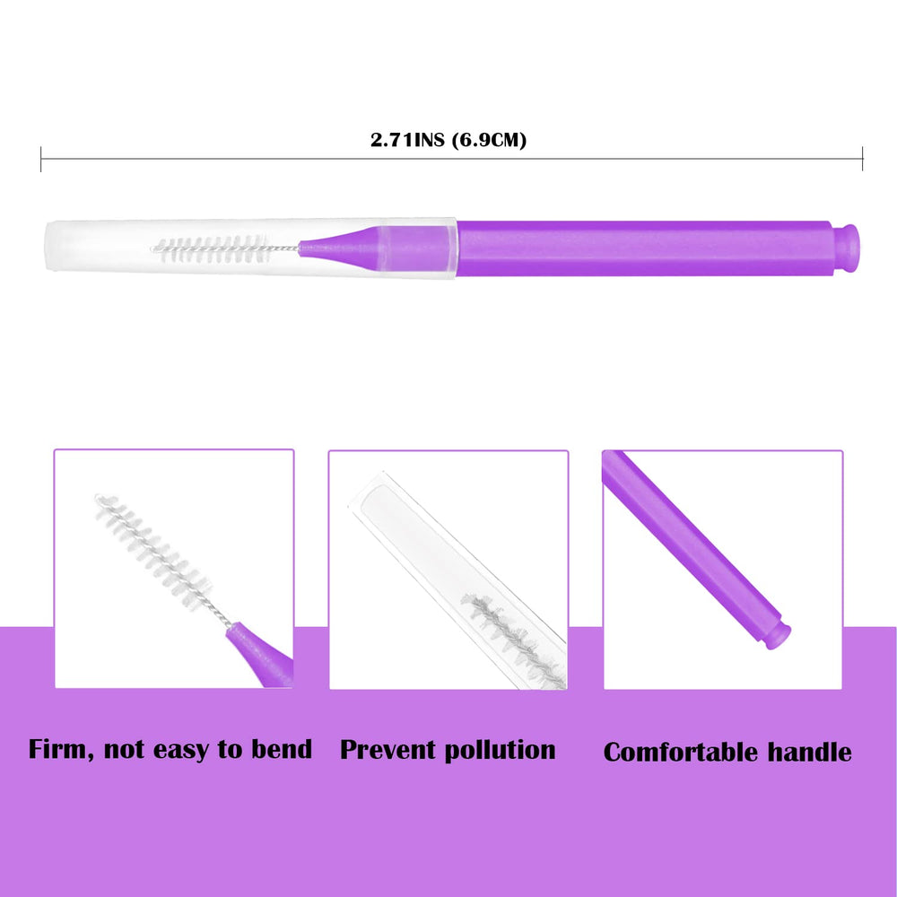 Interdental brush toothpick in pink color