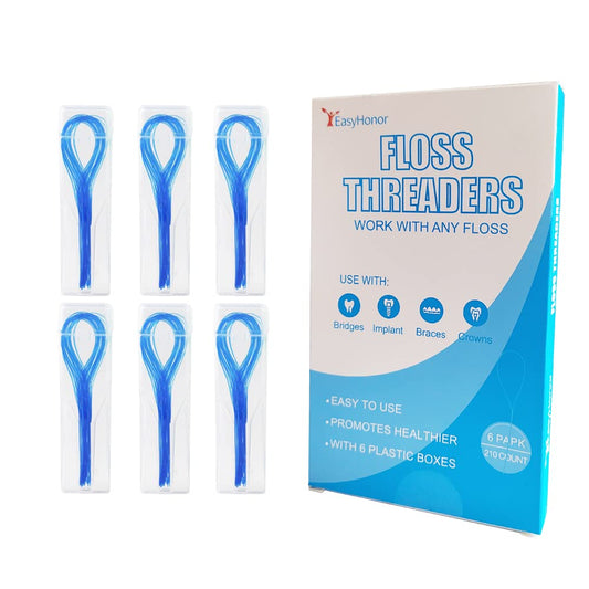 EasyHonor floss threaders for braces, bridges, and implants — front view