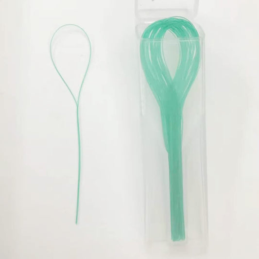 Close-up of nylon loop design on EasyHonor floss threader
