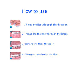 Braces, bridges and implants cleaning with EasyHonor threaders