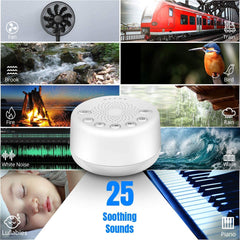Easysleep white noise machine 25 sounds selection for customized sleep ambience