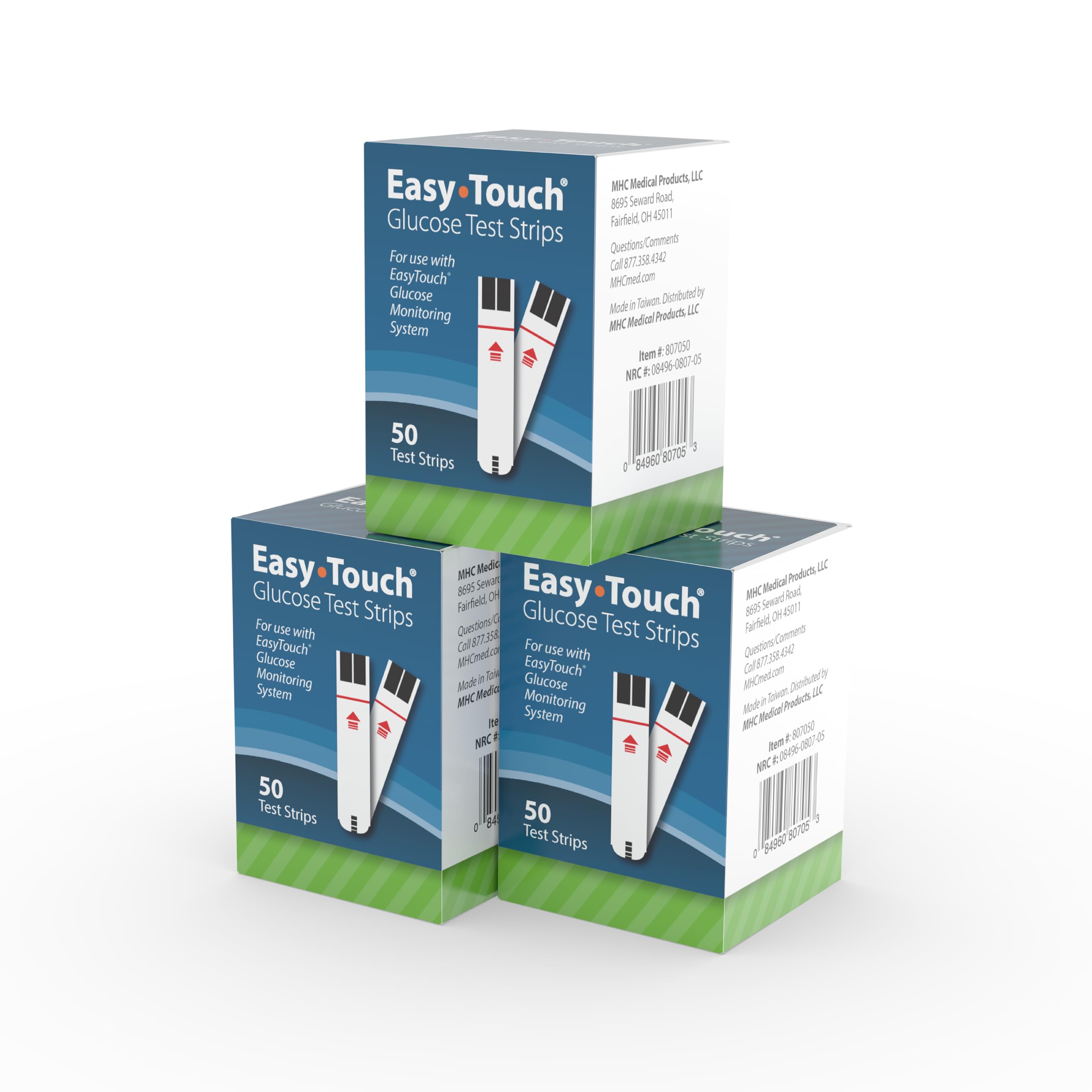 EasyTouch glucose test strips 150 ct pack for home testing convenience