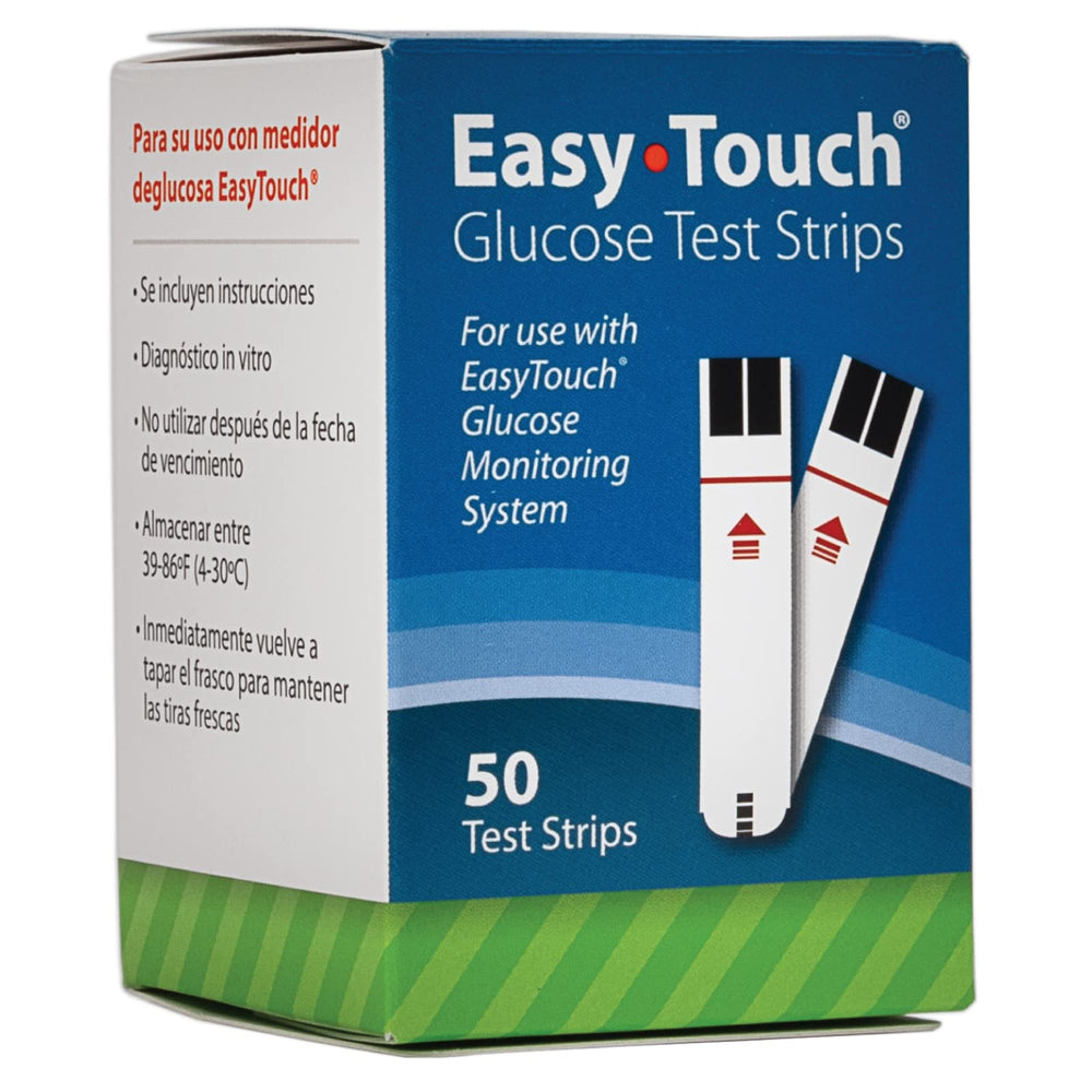 EasyTouch glucose test strips applying blood sample for tiny sample collection