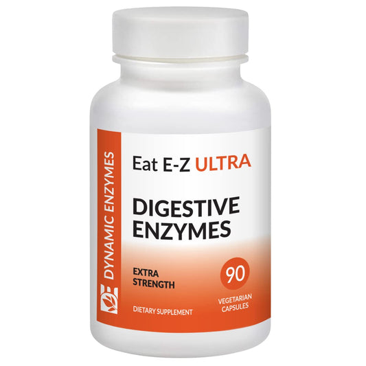 Eat E-Z Ultra digestive enzyme bottle for gut health