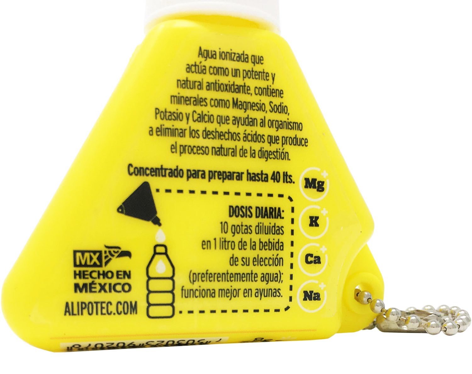Droplets being added to a glass of water with Eau Kalin label
