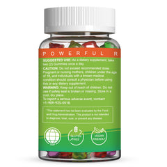 Happy consumer with EAZGOO gummies bottle