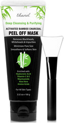 Ebanel Charcoal Peel-Off Mask packaging close-up for at-home pore cleansing routine.