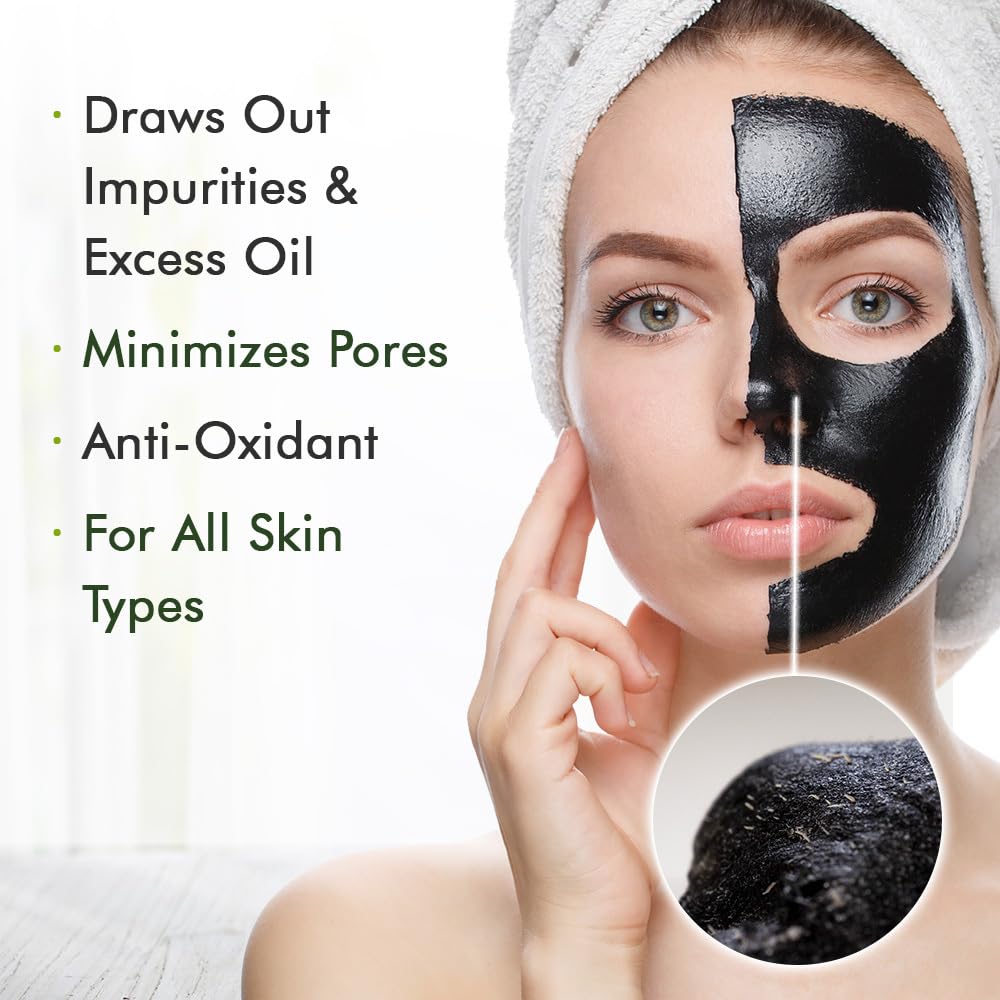 Ebanel mask on cheek showing brightening effect with Vitamin C and Niacinamide.