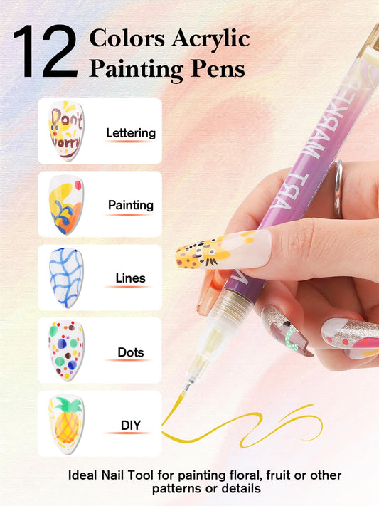 EBANKU 0.5mm nail art pen tip enabling precise lines for nail detail