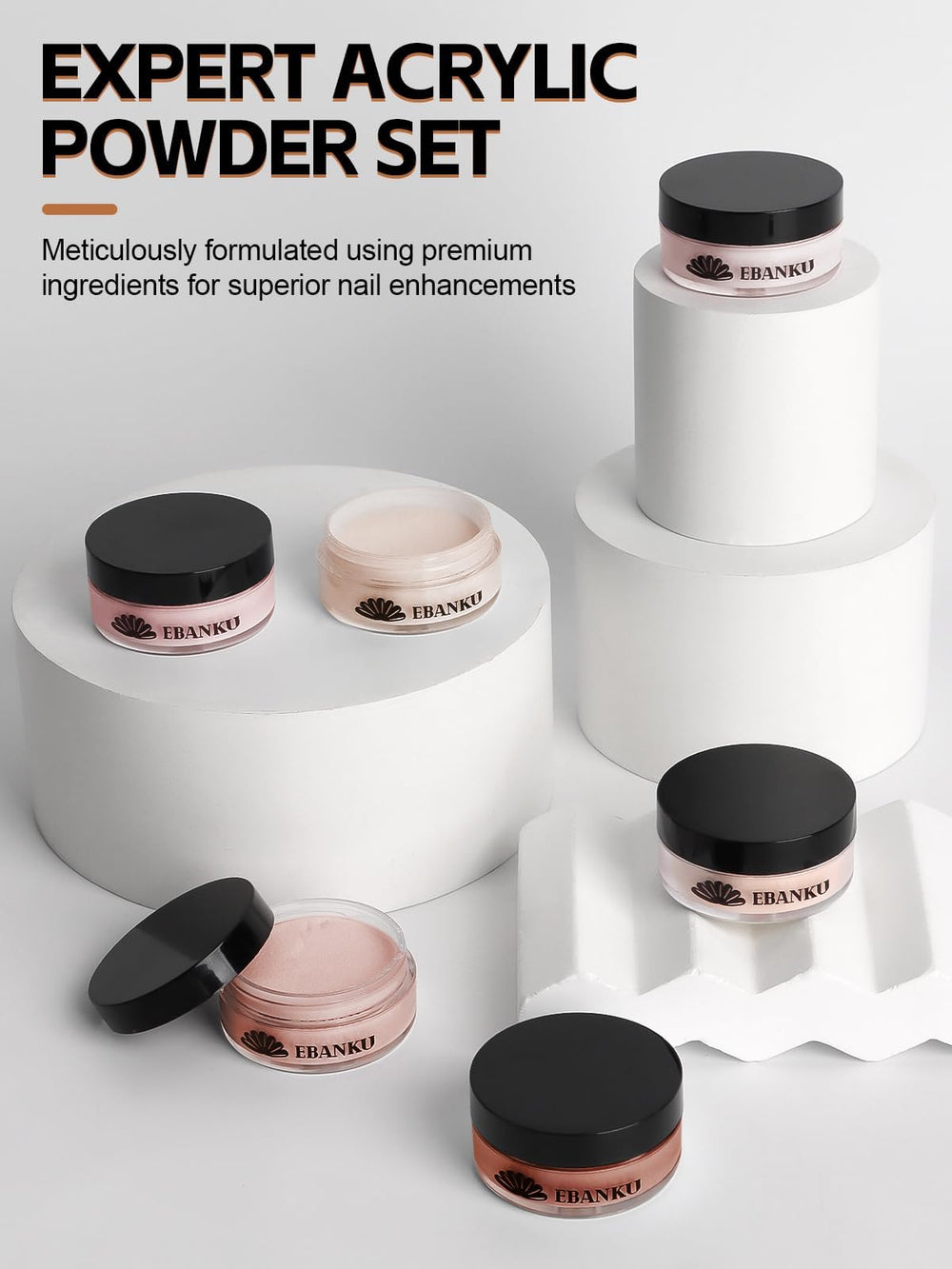 EBANKU six-color set supports long-lasting results with strong adhesion for weeks.