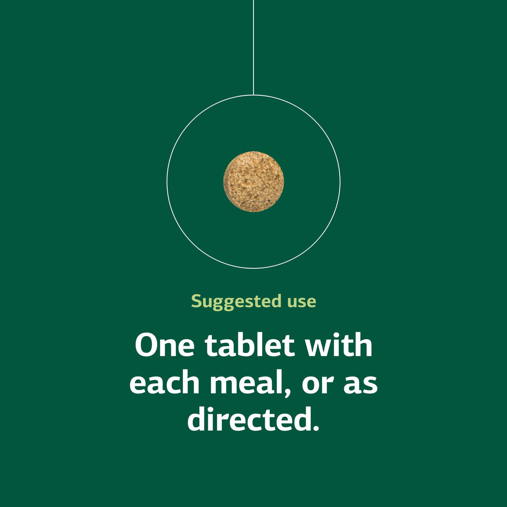 Bottle showing 90 tablets serving size