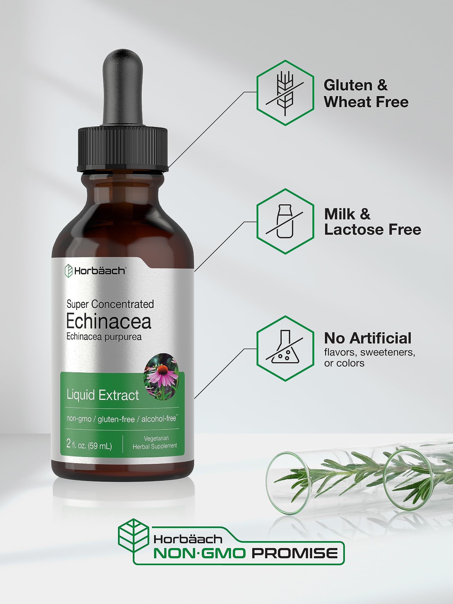 Horbaach Echinacea Drops ingredients panel