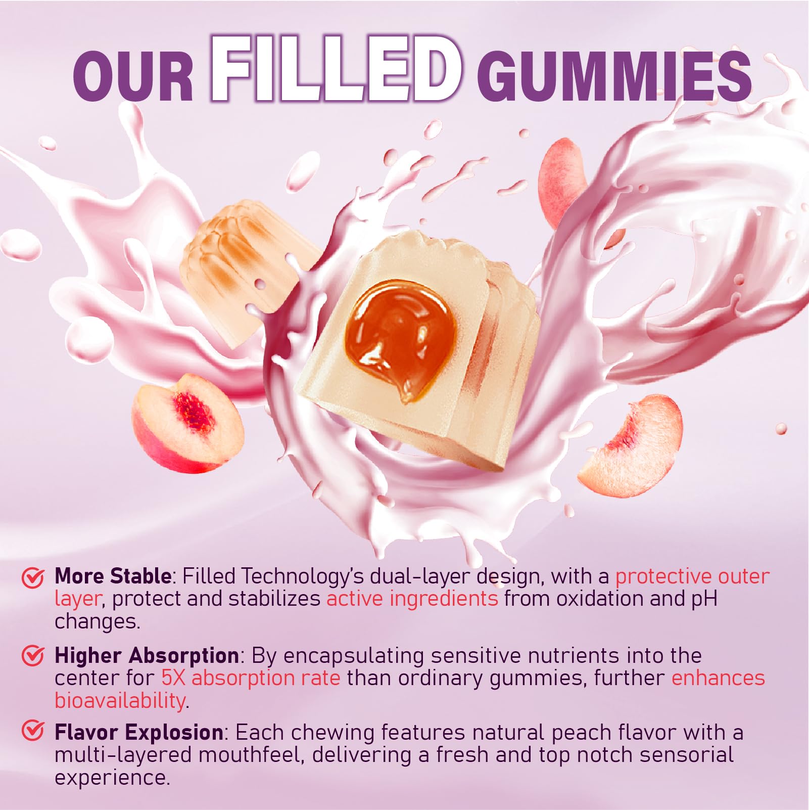 Echinacea and guava immune-support gummies for 50+