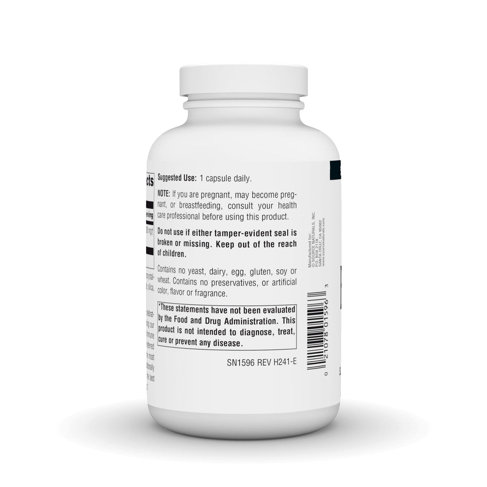 Close-up of echinacea root extract label
