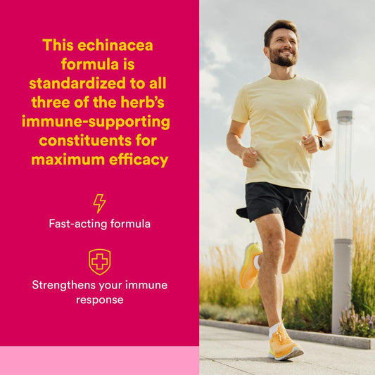 Echinacea supplement label with ingredients