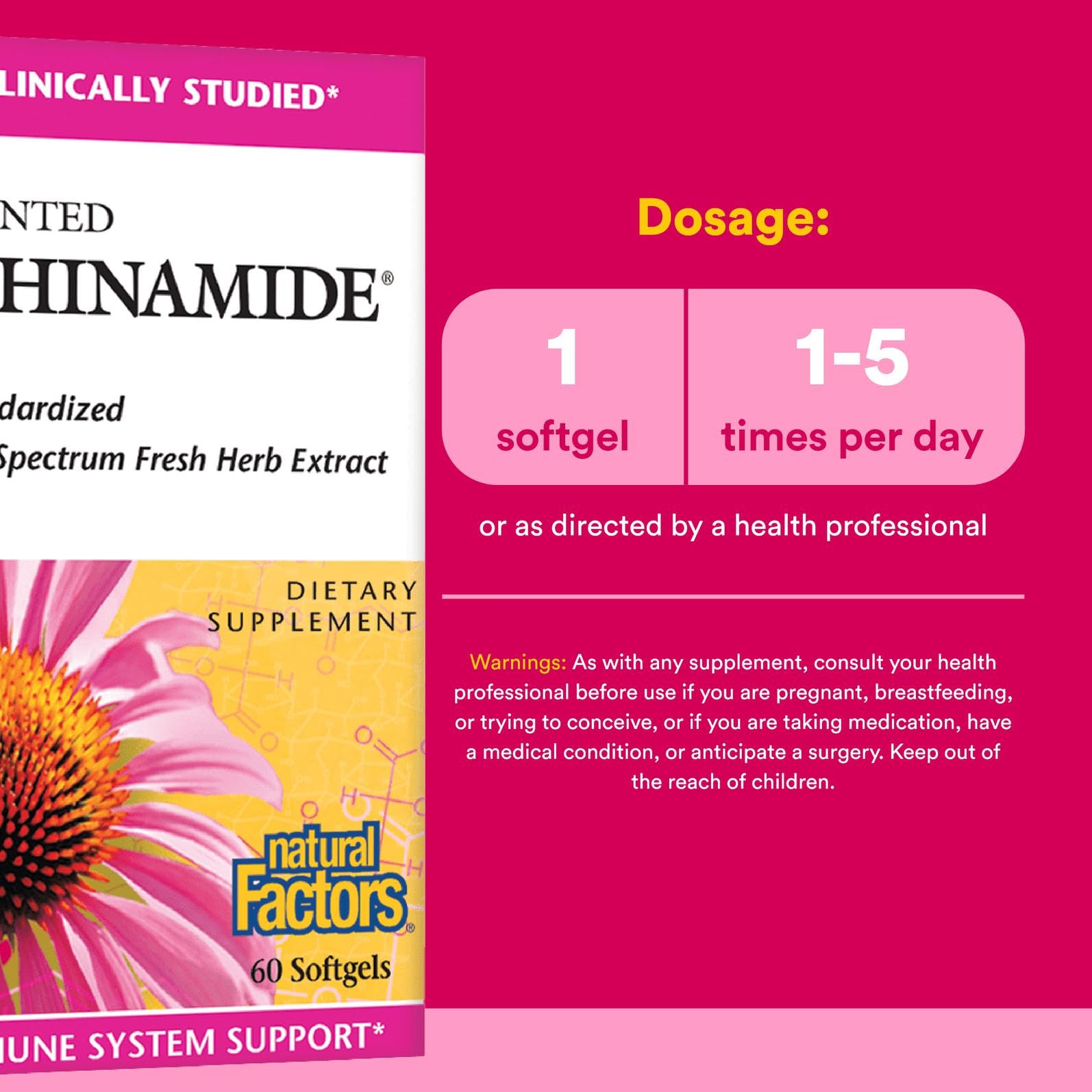 Organic echinacea extract used in Echinamide